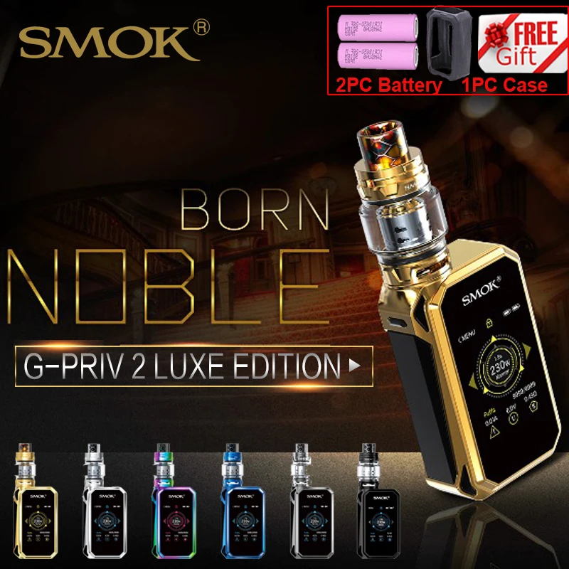 

Original SMOK G-PRIV 2 Luxe Edition Kit 230W Touch Screen Mod Electronic Cigarette Vape TFV12 Prince Atomizer 8ML Tank VS MAG