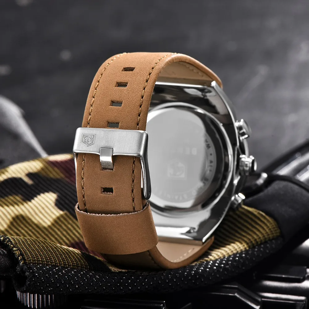 BENYAR Sport Men Watches Skeleton Military Chronograph Quartz Man Outdoor Big Dial Watch Army Male Clock Relogio Masculino SAAT