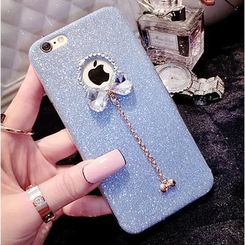 Luxury Bling Glitter Crystal Bow knot Phone Case Cover For