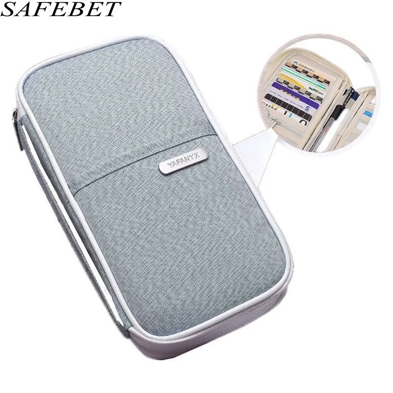 

SAFEBET Brand Women Men Travel ID Passport Holder Credit Card Organizer Long Wallet Travel Passport Package For Women Card Pack