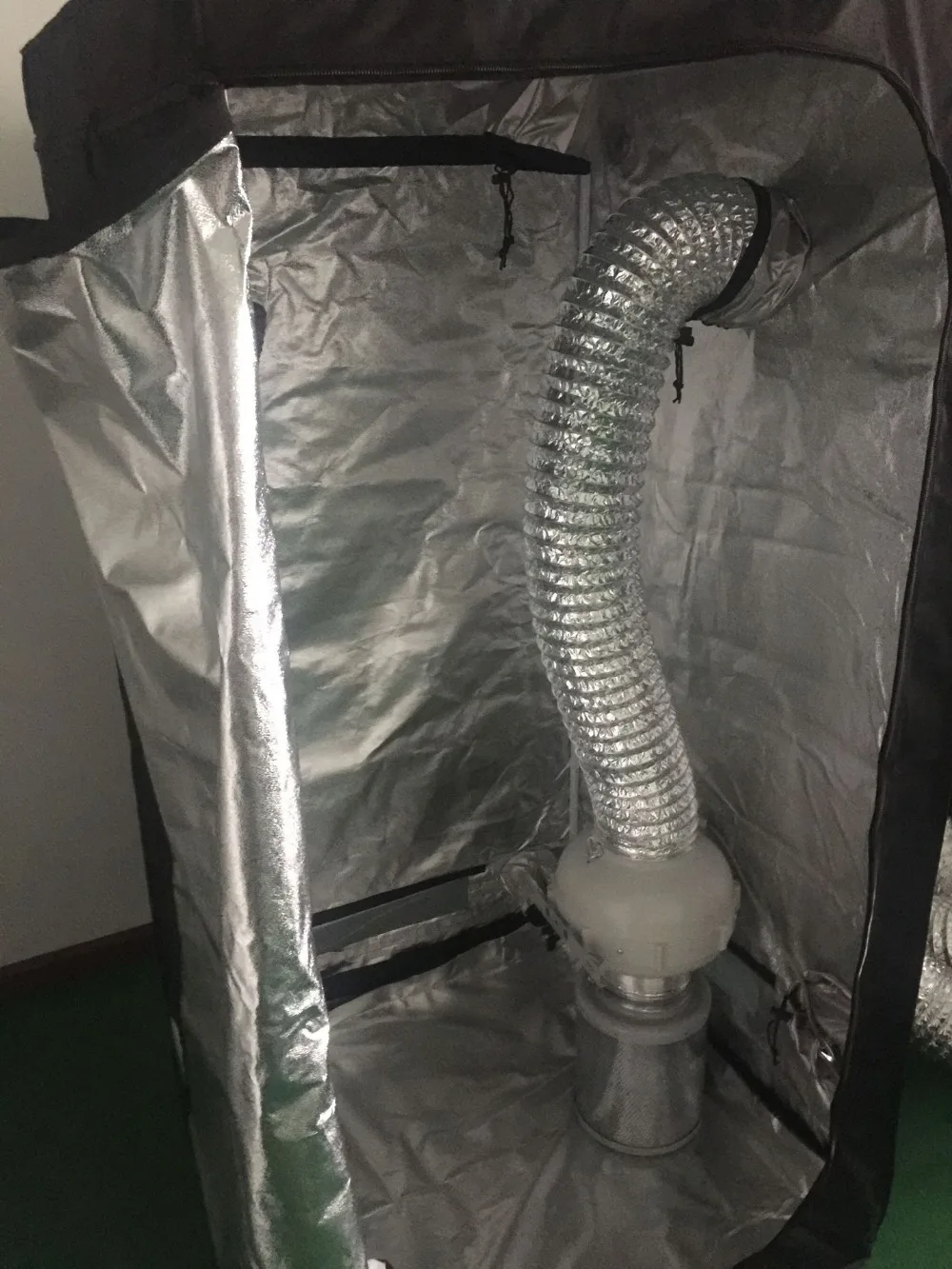 Ativado por Ventilador Barraca de Cultivo Kit de Filtro de ar de Carbono v para Hidroponia em Interiores com Luz de Led Centrífugo 8 Polegadas 4 - 5 6 14 Luzes e Iluminação