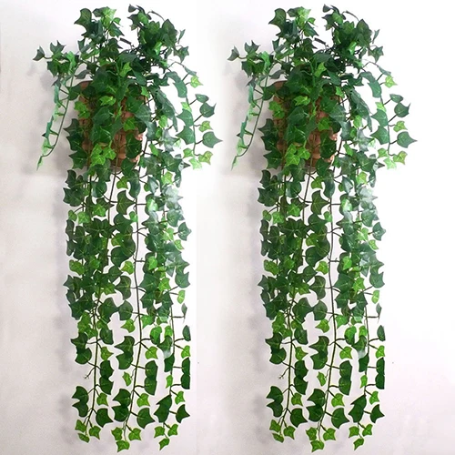 

Artifical Decoration Vine Delicate Artificial Ivy Leaf Garland Plant Vine Fake Foliage Wedding Parties Decor Supplies 2.5m/98in