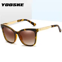 YOOSKE кошачий глаз солнцезащитные очки для женщин и мужчин Винтаж негабаритных солнцезащитные очки оттенки градиент Дамы бренд дизайн ретро очки UV400