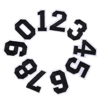 

10 Pcs 0-9 Number Patches Iron On On Embroidered Applique Patch Clothes Stickers DIY Apparel Accessories