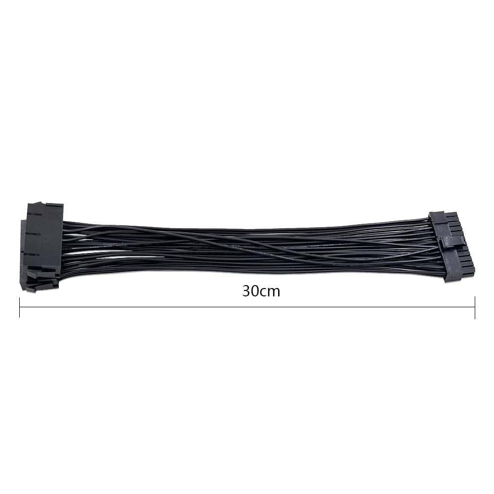 CHIPAL 30CM PSU Adapter ATX 24Pin Male to Female Dual Power Supply Sync Starter Extender Cable Converter