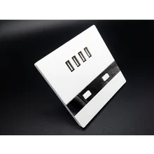 AC 110-250 V 5 V 3A 86 настенная розетка 4 USB зарядка, настенная розетка интерфейс настенная розетка для зарядника с светодиодный горячий продавать