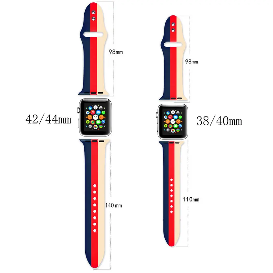 Хохлатый ремешок для apple watch band 4 44 мм 40 мм iwath 3 band 42 мм Correa apple watch 38 мм силиконовый браслет ремешок для часов 2 1