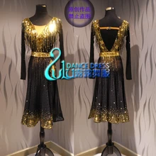 Платье для латинских танцев, новейший стиль, сексуальная одежда для латинских танцев, платье для латинских танцев, белое платье с кисточками для латинских танцев