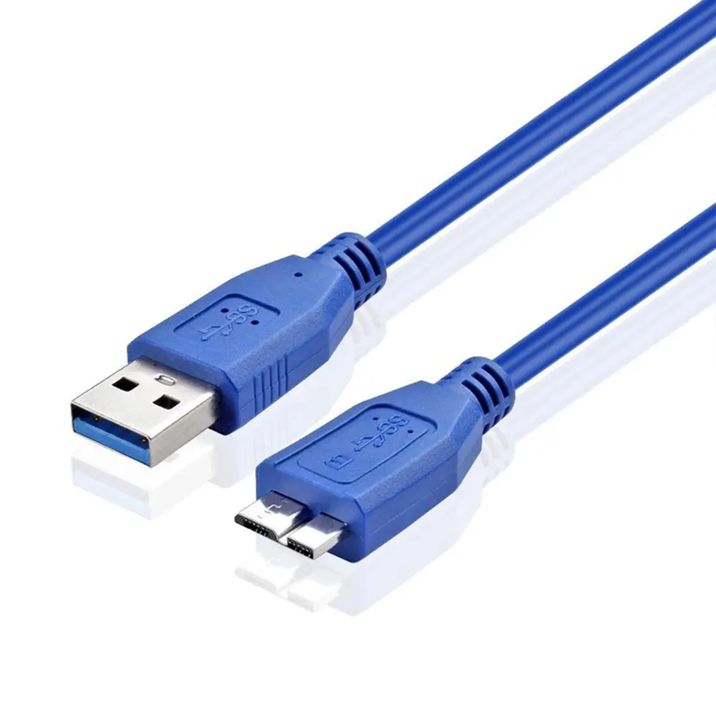 

USB 3.0 A To Micro B Cable For WD Sea gate Samsung External Hard Drive Cable Matters Micro USB Cable in Blue 1 Meter