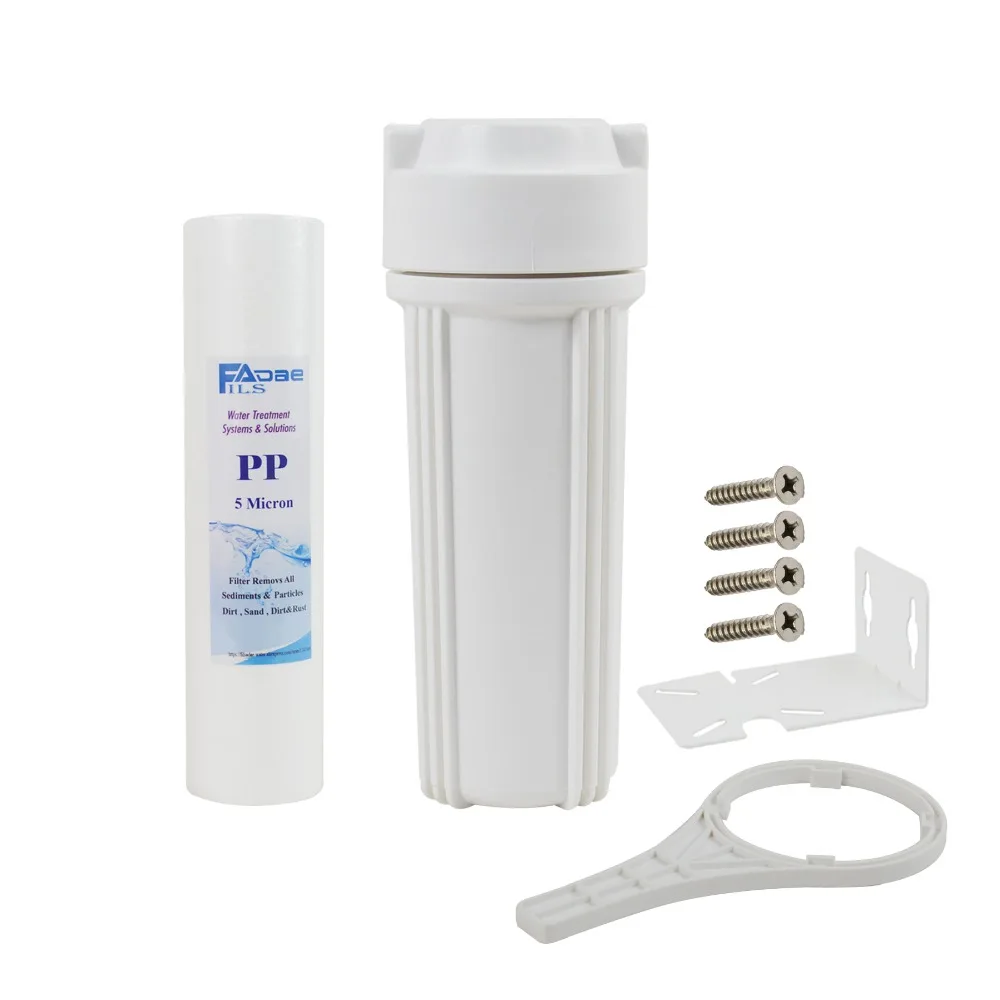 1/2" BSP Pipe Port 10" 5 Micron PP Sediment Filter Pre Water Filter 50G 