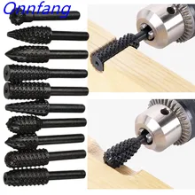 Onnfang популярные формы 1/" хвостовик роторные ремесленные напильники из углеродистой стали роторные напильники для шлифовки деревообработки