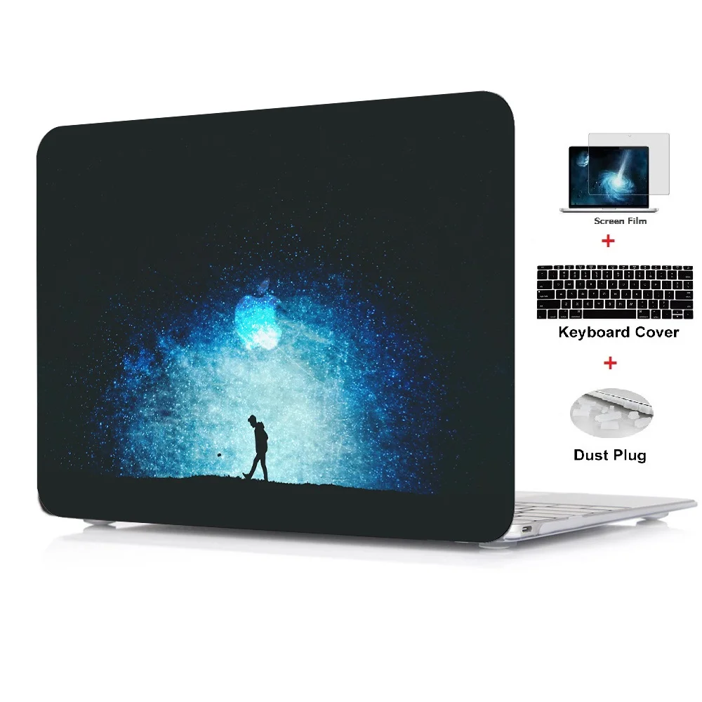 Для MacBook 13 жесткий чехол для Air Pro Reitna Touch bar 11 12 15 + крышка клавиатуры защита экрана