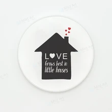 Скандинавский стиль черный белый дом Семья Любовь цитаты Минимальная подставка для керамической чашки Креативный подарок кухня дополнительный коврик напитки