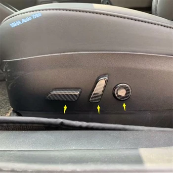 

Lapetus Car Styling Seat Adjustment Button Switch Cover Trim 6 Piece ABS Fit For Tesla Model 3 2018 2019 2020 Carbon Fiber Look