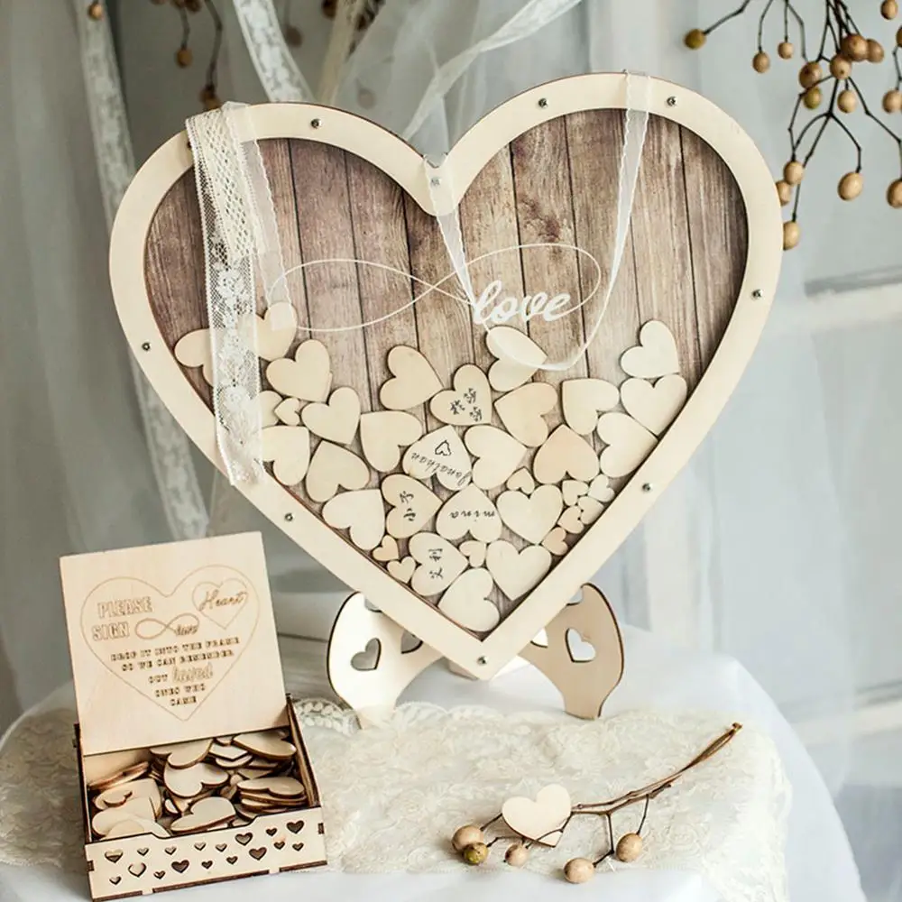 

New 100PCS Heart Shape Natural Wooden Blank Unfinished DIY Craft Supplies Wooden ScrapBooking Craft Wedding Home Decoration