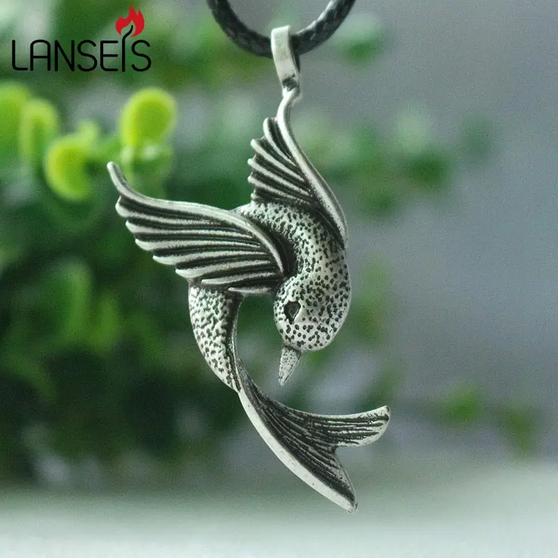 

lanseis 1pcs cute Hummingbird Pendant Jewelry, animal Jewelry Bird Lover women necklace cut Hummingbird girl's gift
