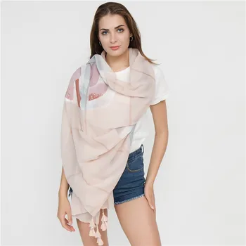 

2018 New Hot Autumn European Geometric Design Fashion Fringe Plaid Scarf Women Cotton Large Long Tassel Scarfs Scarve Shawl Wrap