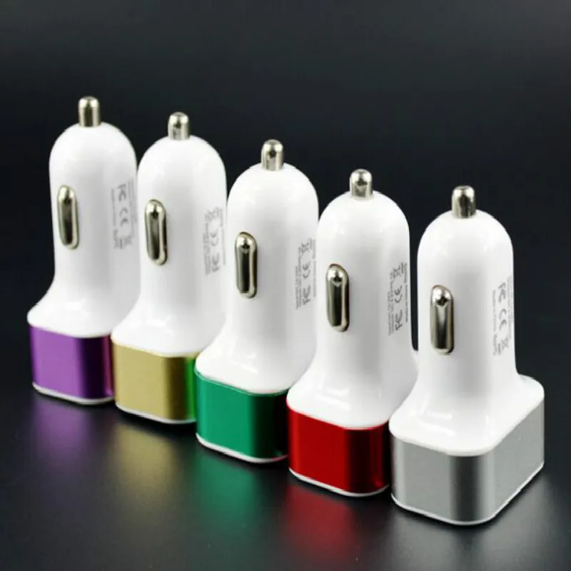 Тройное универсальное автомобильное зарядное устройство USB 3 портовое адаптер 2 А