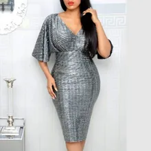 Женское облегающее платье с v-образным вырезом для ночного клуба, сексуальные вечерние платья, посылка на бедро, женские летние модные платья с бриллиантами и блестками, халаты, туники