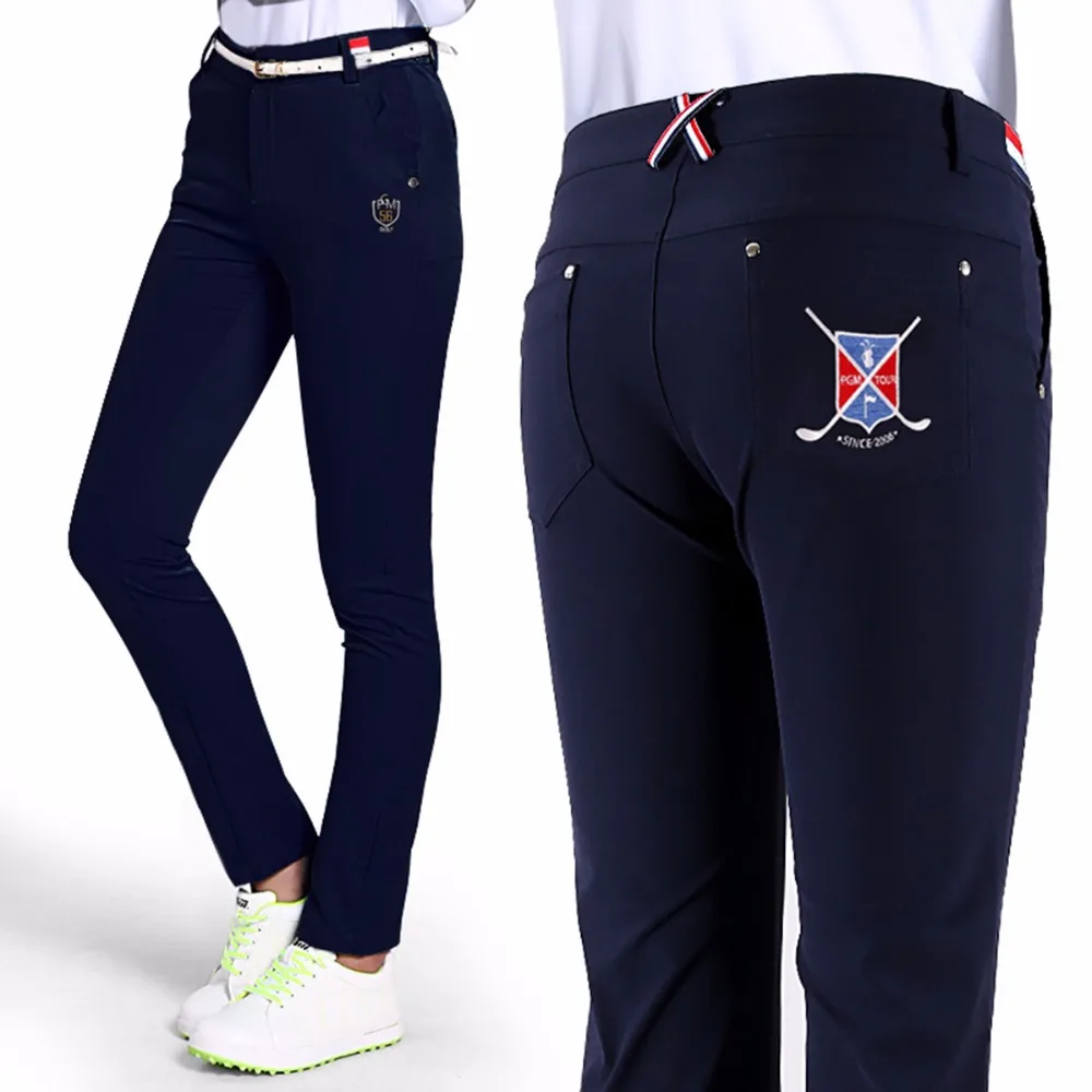 PGM, женские штаны для гольфа, брюки, спортивная одежда, женские тонкие штаны для гольфа, тенниса, быстросохнущие, для девушек, длинные брюки, высокоэластичные, спортивные