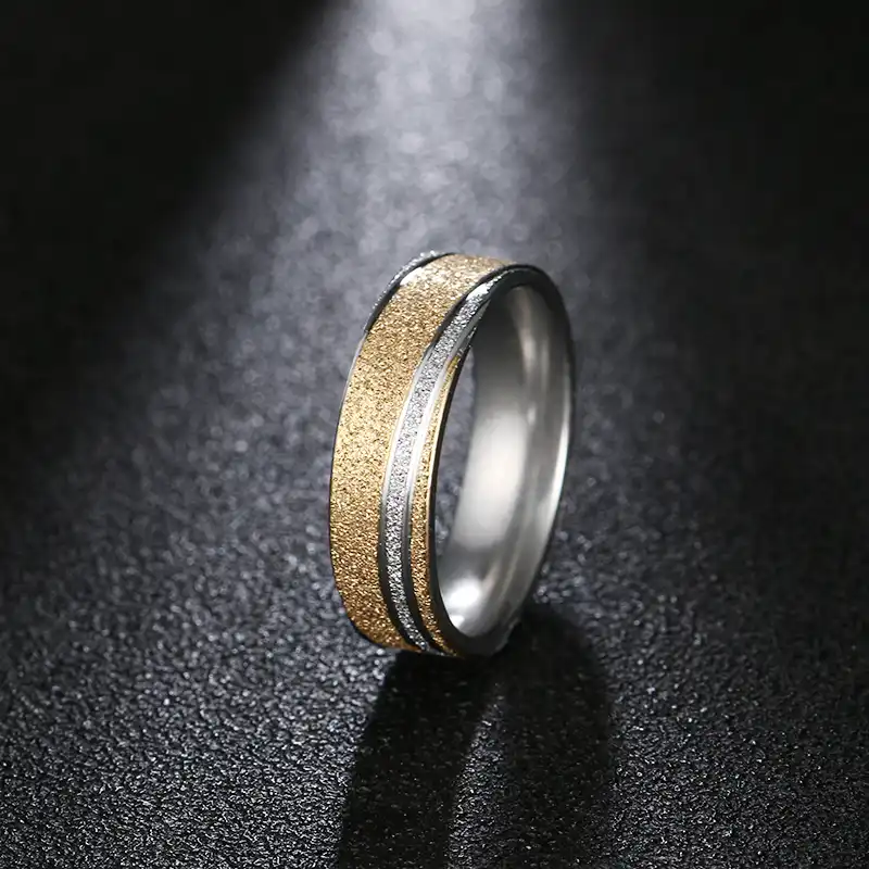 señora acero inoxidable color plata unisex 11 Dedo anular anillo F