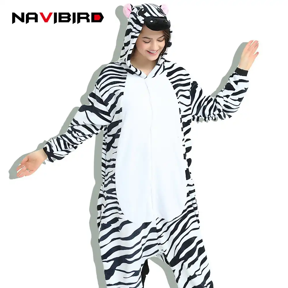 Black and white striped onesie for adults Clearance