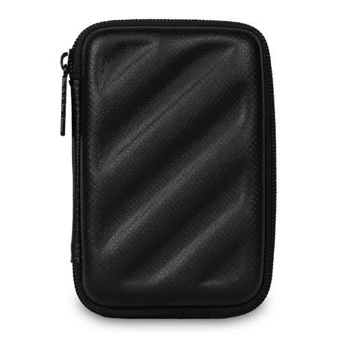 BUBM портативный 2,5 дюймов футляр для внешнего жесткого диска, жесткий EVA чехол для переноски жесткий футляр для дисков Кабельный органайзер USB кабель сумка для наушников - Цвет: Black-L