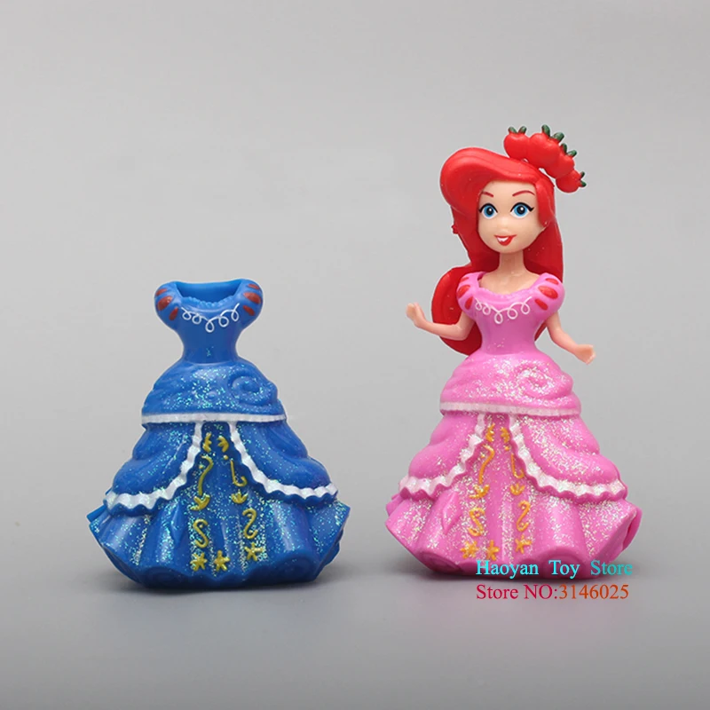 12Pcs/Lot Genuine Frozen Princess Toys Sofia Elsa Belle Mermaid Figures Doll Toys Model Action Figure Set With Magic Clip Dress 12Pcs/Lot Genuine Frozen Princess Toys Sofia Elsa Belle Mermaid Figures Doll Toys Model Action Figure Set With Magic Clip Dress
