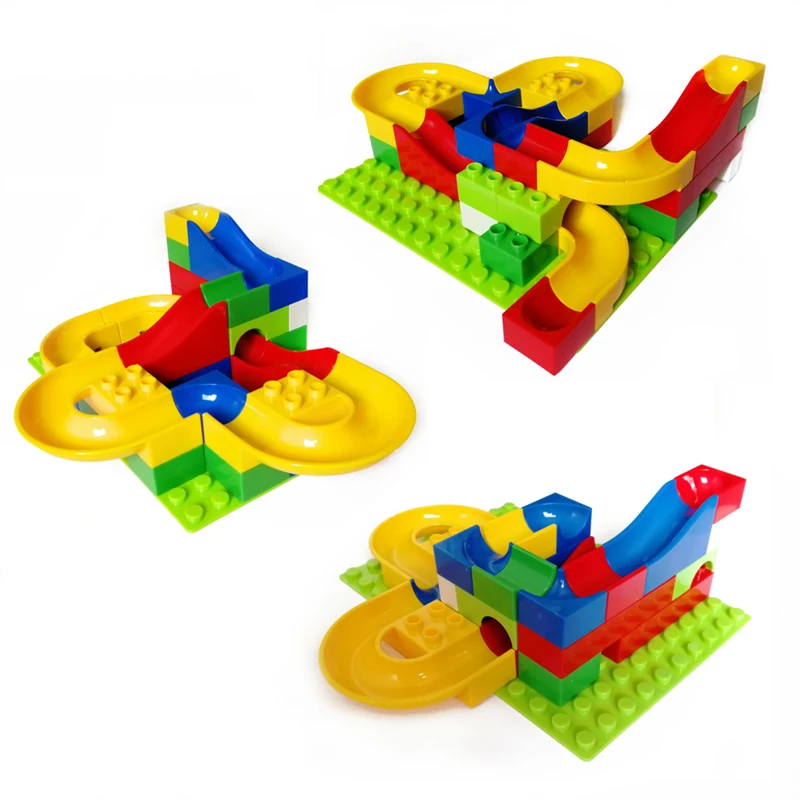 

36 Pcs Building Blocks Track Marble Race Run Maze Balls High quality Funnel Slide Educational Bricks Compatible with Big Block