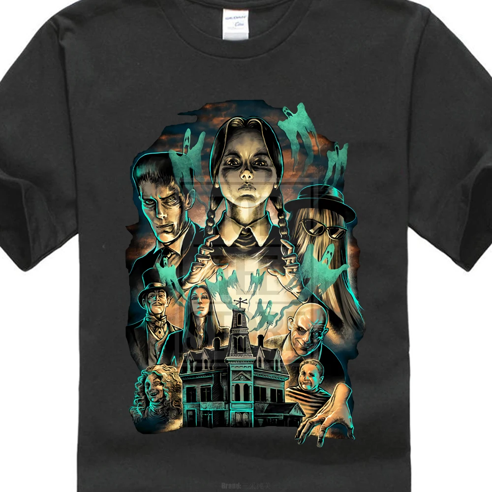 Черная футболка с надписью The Adams Familly V1 все размеры S 4Xl Кристина Ричи Рауль Юлия |