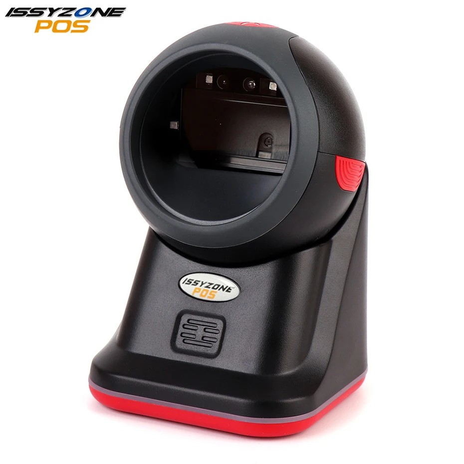 

ISSYZONEPOS 2D QR CCD 1D Omnidirectional Barcode Scanner USB Barcode Reader POS System Screen Code Supermarket Library IOBC041