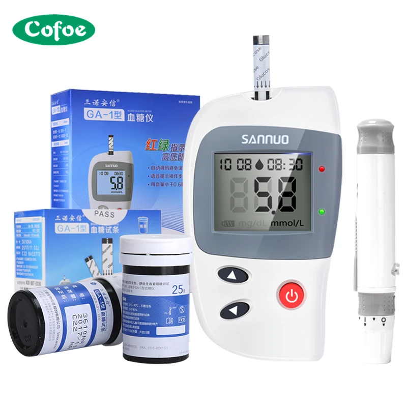 

Sannuo GA-1 Blood Glucose Meter Household Code-free Medical Detectic Diabetes Equipment Monitor With 50/100pcs Test Strip Lancet