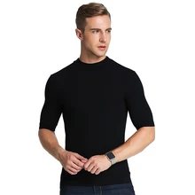 Осенняя Однотонная рубашка, Мужская Облегающая майка, топы в Корейском стиле, тонкие бесследные топы для сна, сексуальные мужские рубашки, домашняя одежда