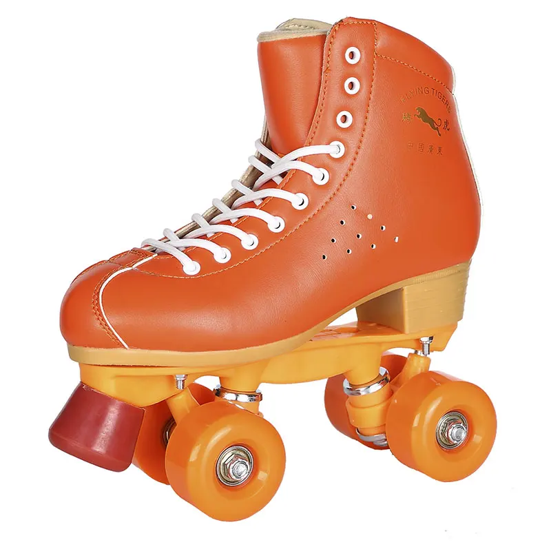 

Outdoor Professional Roller Skates Boots Shoes Lace Up Genuine Leather Adults Roller Skating Shoes