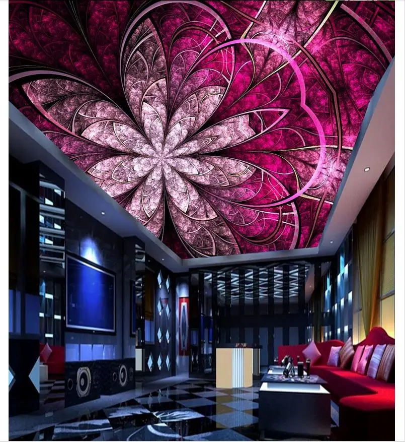 Custom Photo Wallpaper 3d ceiling murals European Luxury Art Flower