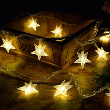 2 шт. Звездный светодиодный свет гирлянда Рождество фестиваль праздник события украшения для ночной вечеринки красочные звезды светодиодный лампы 220 В 100 светодиодный/10 м