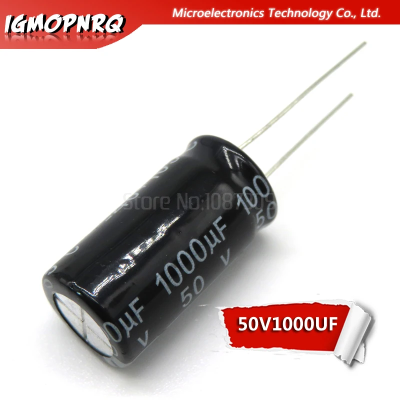 10 шт. 50V1000UF 13*25 мм 1000 мкФ с алюминиевой крышкой 50В электролитический конденсатор