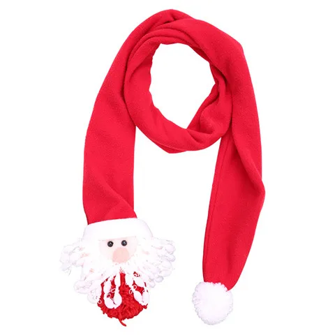 Рождественские украшения Санта-Клаус шарф с лосем рождественские мягкие теплые шарфы костюм аксессуары подарок детский нагрудник удобные аксессуары - Цвет: Santa Claus