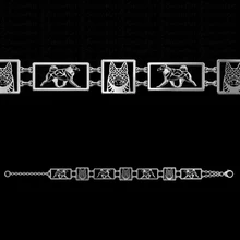 Регулируемый норвежский Elkhound квадратные рамки браслет Pet украшение для собаки