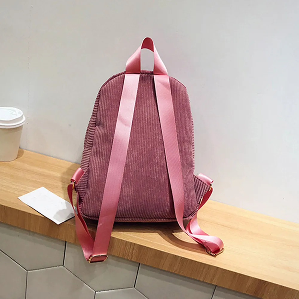 HTNBO женские рюкзаки, школьная сумка с кисточкой, вельветовый рюкзак, женские сумки для ноутбуков для девочек, ранец в консервативном стиле