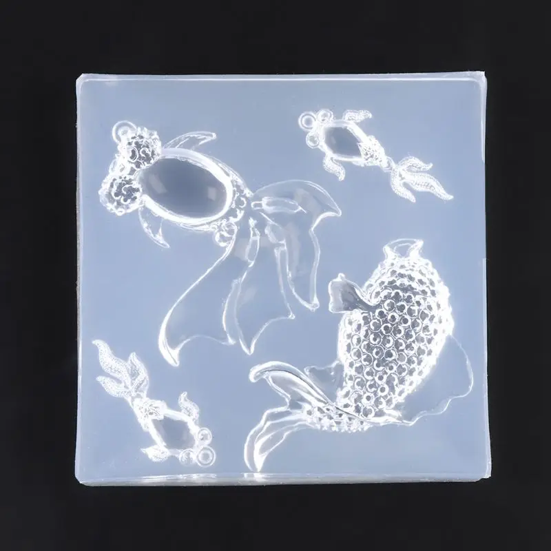 DIY ручной работы смолы Золотая рыбка кальмарной формы AB Клей Кристалл эпоксидной смолы высокий прозрачный силикон форма для изготовления