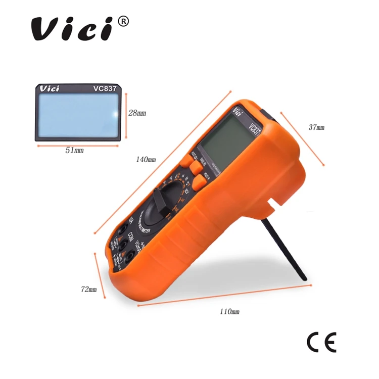 ZYL-YL Precise Instrument VC837 Digital Multimeter NCV Function DMM RMS 3 5/6 Auto Range Capacitance Resistance Frequency Duty Cycle Data Retention 6000 Count Multi Tester ZYL-YL Precise Instrument VC837 Digital Multimeter NCV Function DMM RMS 3 5/6 Auto Range Capacitance Resistance Frequency Duty Cycle Data Retention 6000 Count Multi Tester