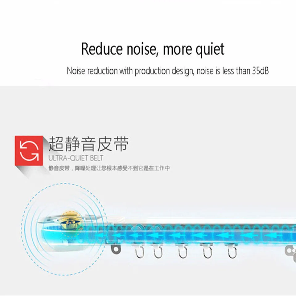 Высокое качество настраиваемый Супер Довольно Электрический шторный трек для дистанционного управления электрические шторы мотор для умного дома