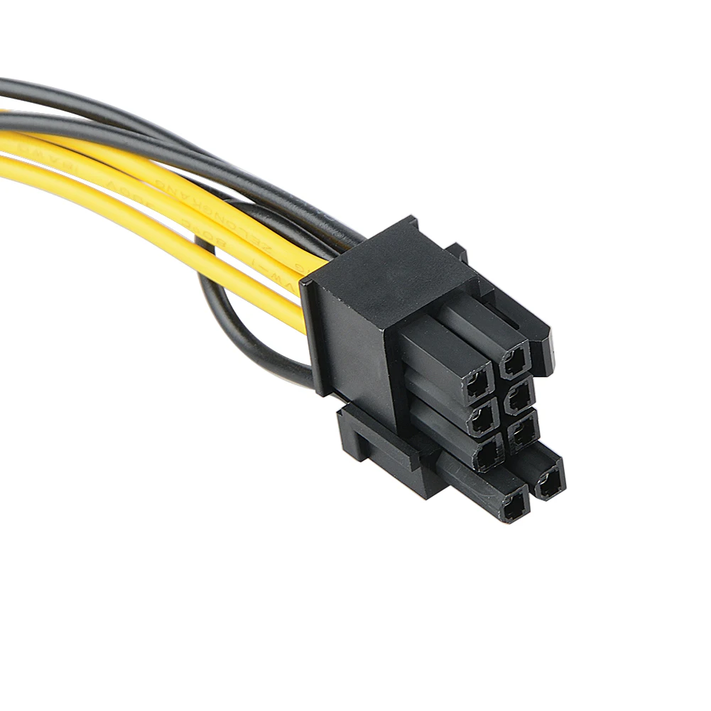 6 Pin male to 8 Pin (6+2) male PCI-E PCI Express Power Extension Cable GPU Power Cable 30cm For Graphic Cards Mining