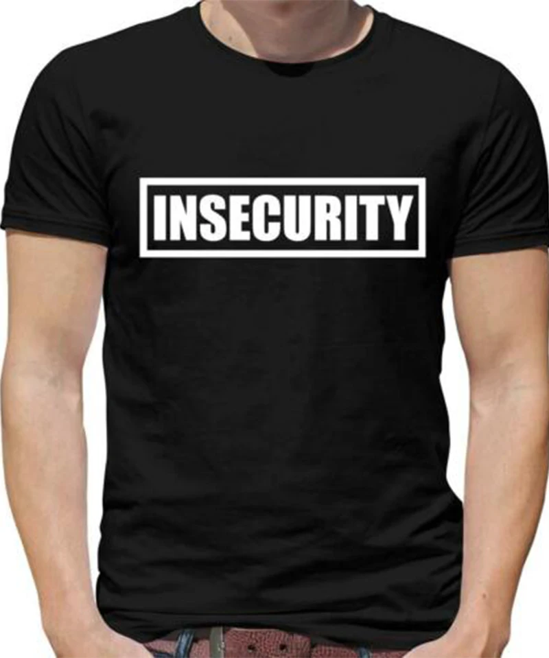 T Shirt Men Tshirt Hip Hop Funny T Shirts Fashion 2019 Streetwear T-shirt Short Sleeve Tops Tee Shirt Insecurity Mens T-Shirt