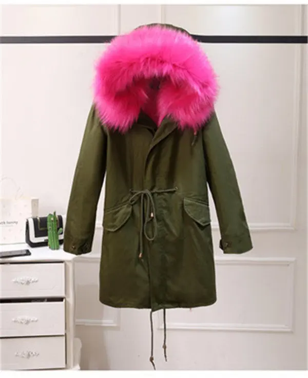 Женское зимнее плотное теплое пальто из искусственного меха, женская модная Съемная Высококачественная парка из искусственного лисьего меха размера плюс, длинная куртка Z595 - Цвет: 12
