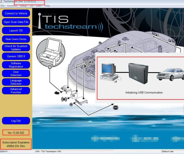 Высокое качество мини VCI V13.00.022 FT232RL для Toyota диагностический кабель ТИС Techstream J2534 OBD2 Mini-VCI-J2534 диагностический сканер