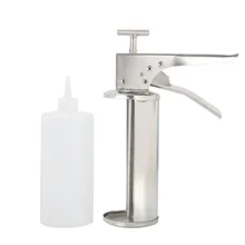 Пистолет для соуса из нержавеющей стали/пистолет для гамбургерского соуса/пистолет для салата/наполнитель с бутылкой