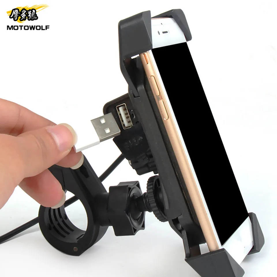 

Universal Motorcycle Phone Holder Motorbike Handlebar Phone Mount Bracket Bicycle GPS navigation stent for iPhone Huawei Samsung
