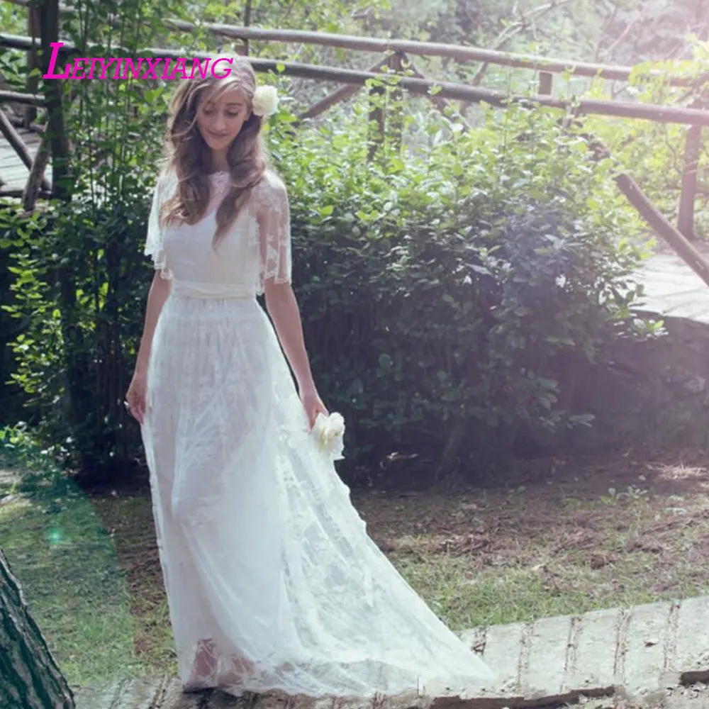 

LEIYINXIANG 2019 Bride Dress Wedding Dress Vestido De Noiva Sereia Robe Sexy A-Line Sweetheart Appliques Lace Zipper Sashes Half